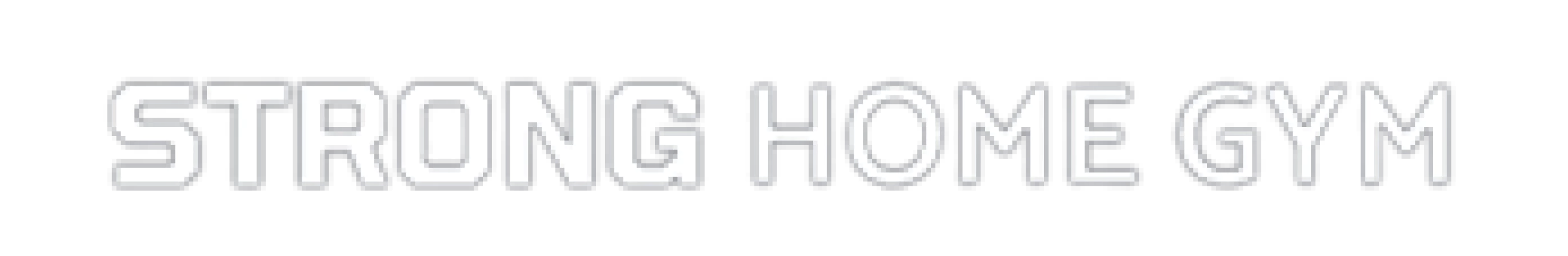 Text: 'STRONG HOME GYM' in white on black background.